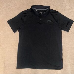 Kids Black Under Armour Polo Size Youth Large
